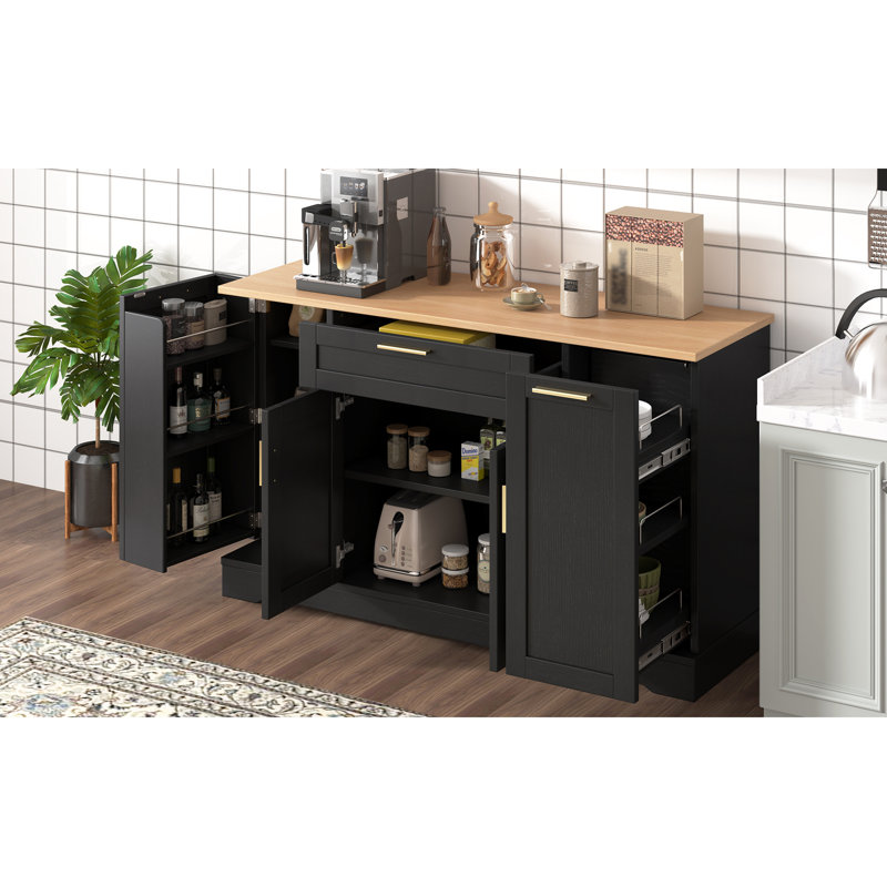 Multi-Functional Storage Sideboard, Black