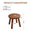 Solid Wood Accent Stool-1193707166
