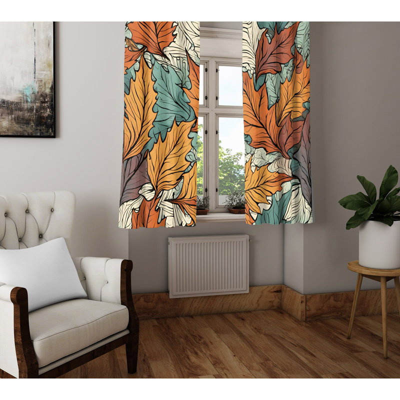 Paire de rideaux semi-transparents en polyester Aremi, L 20 po x L 52 po