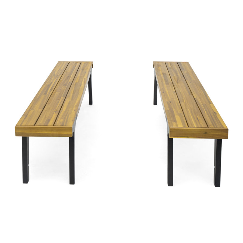 Davonna Manufactured Wood Wood Outdoor Bench
