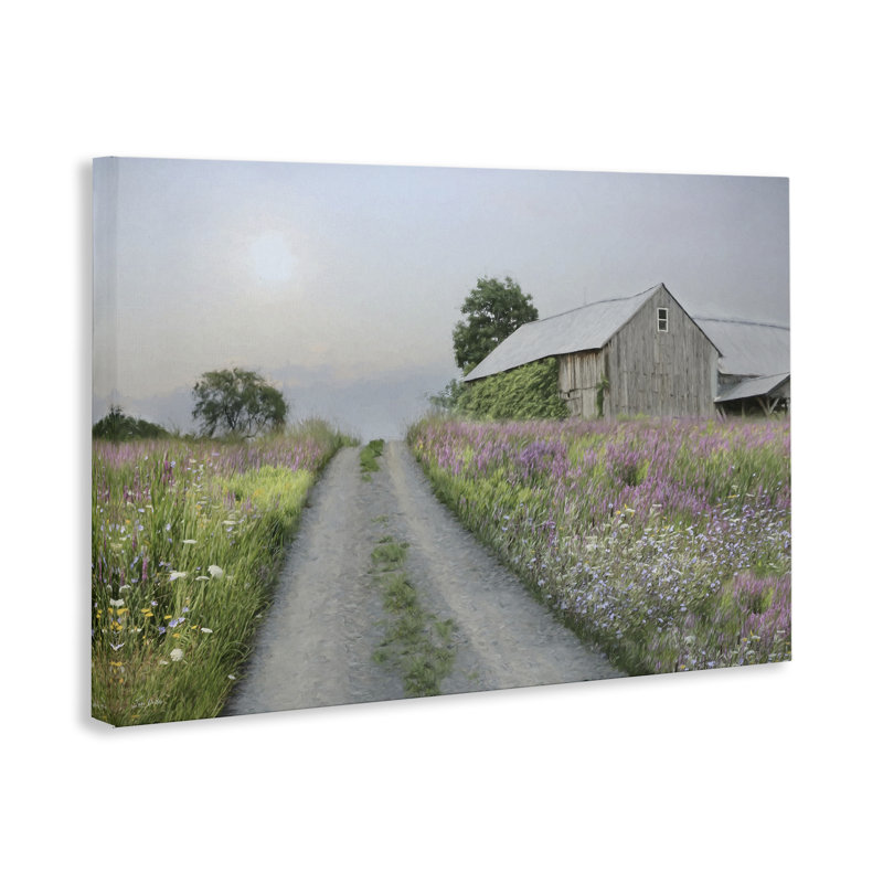Lavande, art mural sur toile Route de campagne, par Lori Deiter, H 16 po x l 24 po