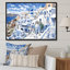 «Greek Santorini Odyssey I», art mural sur toile Grèce