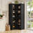 5-Tier Corner Bookcase With Glass Doors-1597656891