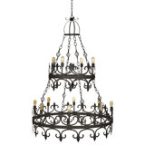 Venetian 12 - Light Candle Style Tiered Chandelier