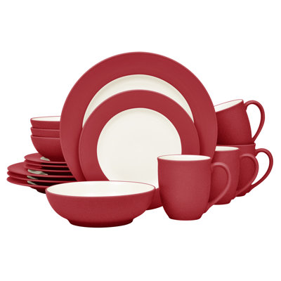 Noritake Colorwave 16-piece Rim Dinnerware Set, Service For 4 In Raspberry