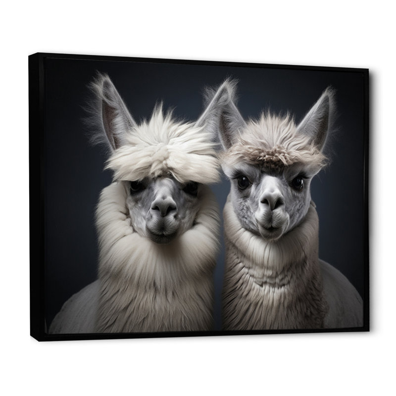 «Two Alcapas Graceful Guardians II», reproduction sur toile, H 30 po x l 40 po x P 1,5 po, Cadre flottant noir