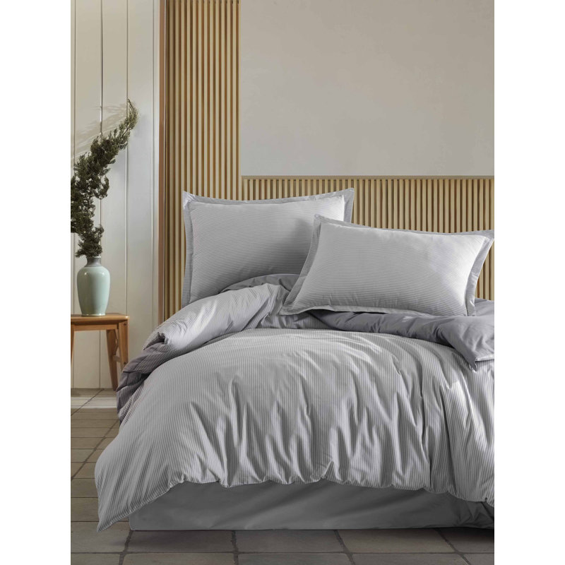  Ensemble de housse de couette standard en coton à double face 3 pièces, Housse de couette pour très grand lit et 2 très