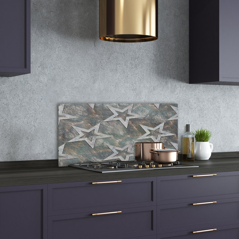 Alceste 50cm W x 100cm L Glass Peel and Stick Panel