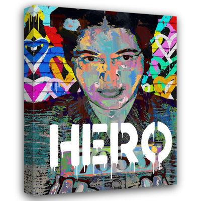 «Rosa Parks Hero» par Stephen Chambers - peinture sur toile tendue