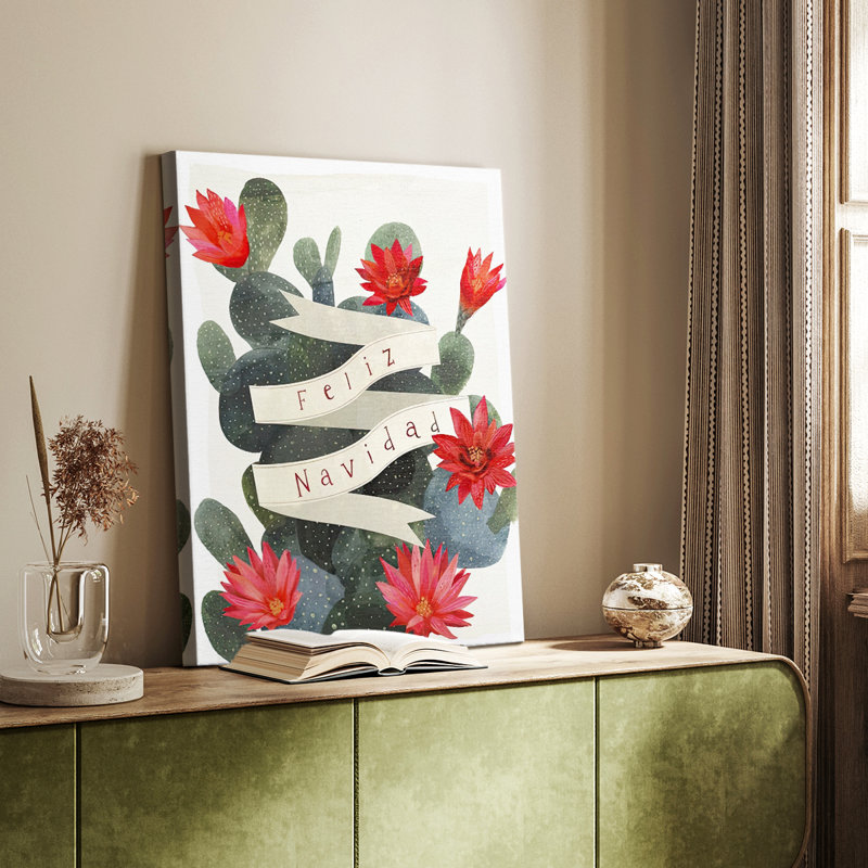 Désert Christmas Cactus I - galerie sur mesure, H 27 po x l 18 po
