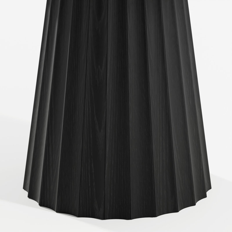 Table de salle à manger en bois massif, H 30 po x L 46 po x l 46 po, Noir, noir, noir, noir