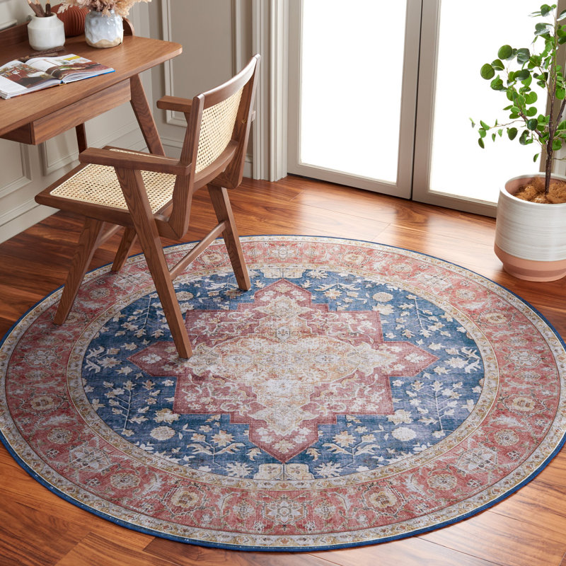 Tucson Performance Machine Washable Oriental Rug, Round 6'