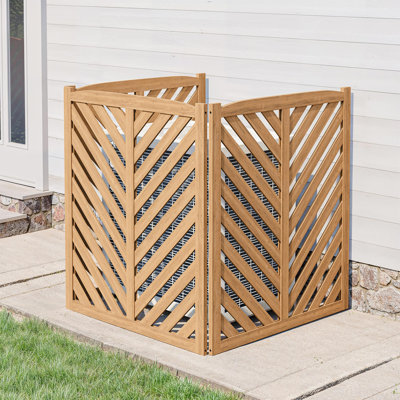 Wooden Outdoor Privacy Fence Panels (3 Panels)