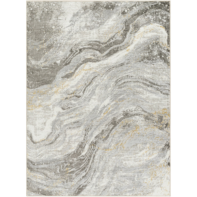 Eloda Abstract Indoor Rug, Rectangle 5'3" x 7'