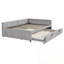 Lit de jour en L pleine grandeur avec lit gigogne escamotable-627916928