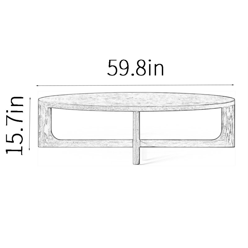Table basse ronde American Light Luxury, H 15,7 po x L 59,8 po x l 59,8 po, Noir, noir, noir, noir