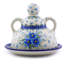 Forget Me Not Stoneware Butter Dish