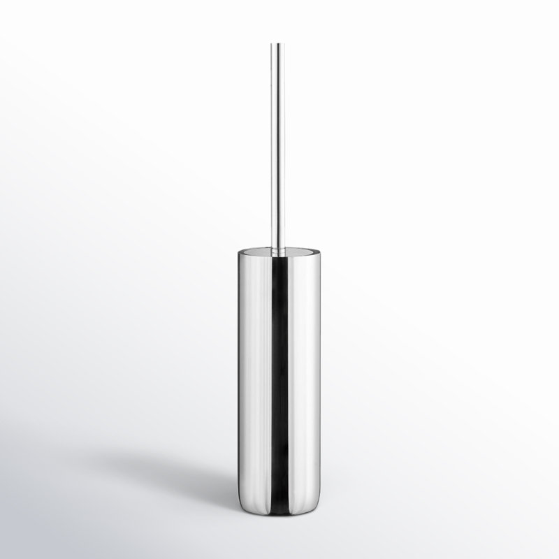 MODO 19.33in. Free Standing Toilet Brush and Holder, Polished Stainless Steel