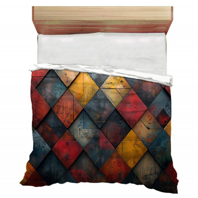 Geometric Pattern Abstract Microfiber / Polyester Geometric Comforter