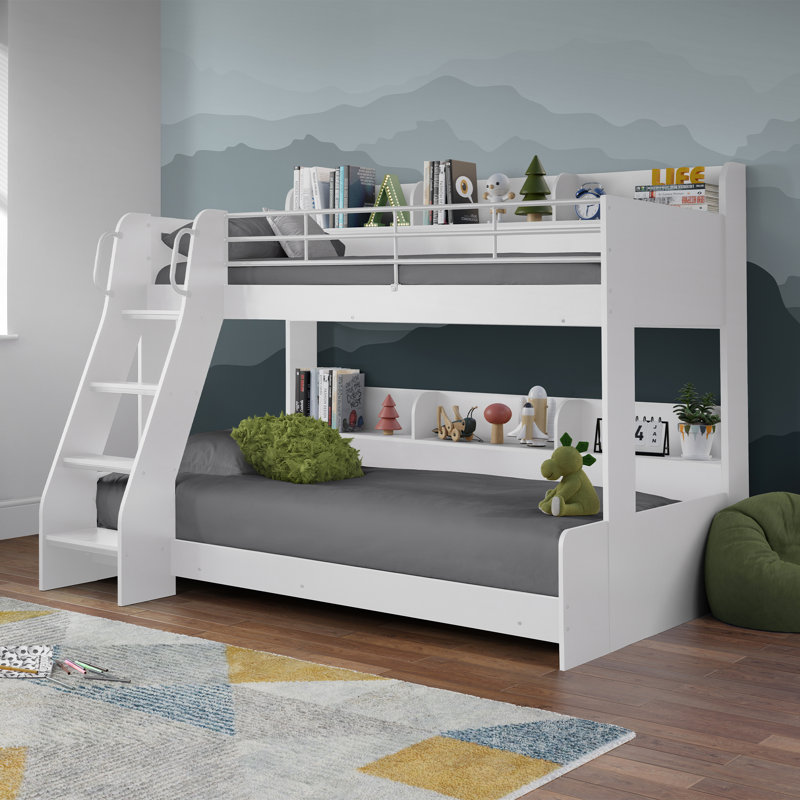 Abby Bunk Bed with Storage Included, White