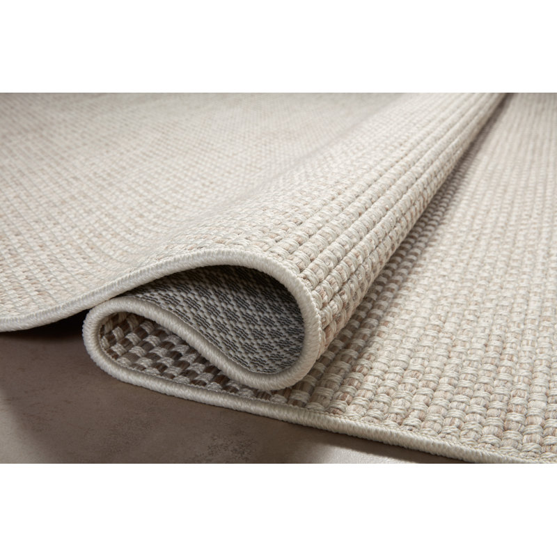 Ivory and Dove Geometric Hand-knotted Wool Area Rug 8'-10" x 12'-2"