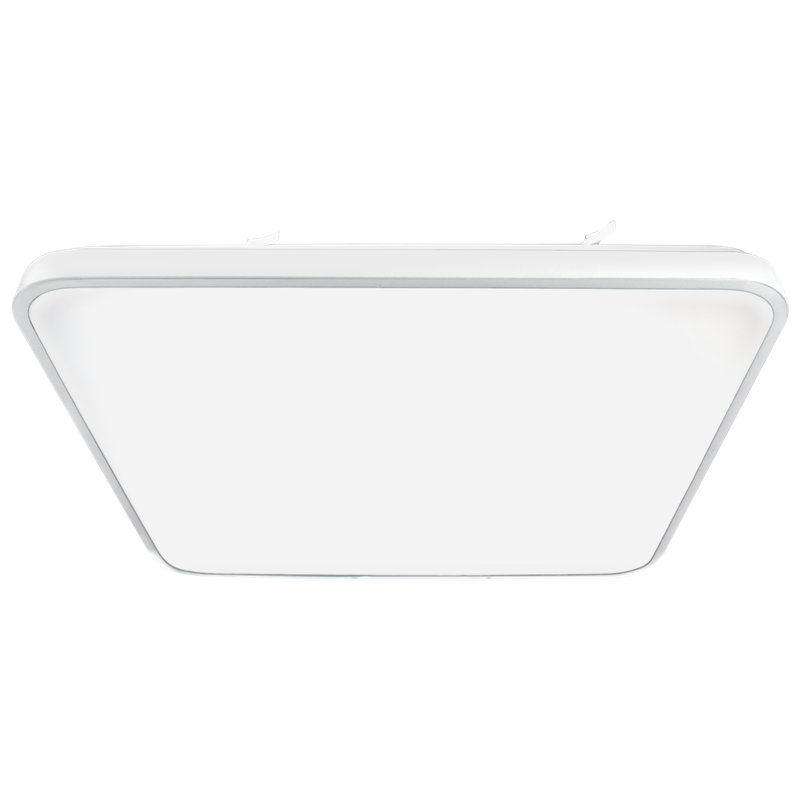 Fabio Plastic LED Flush Mount, White, 6cm H x 47cm W x 47cm D