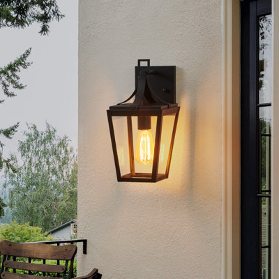 Applique murale d'extérieur 13,5 po 1 lumière noire 13,5 po
