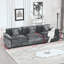 Canapé 3 places avec accoudoirs larges en chenille respirante, canapé modulaire moderne avec coussin double couche-425502722