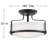 Harper 14.5-in 3-Light Semi-Flush Mount Retro Ceiling Light