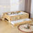 Playful Kids Twin/Full/Queen Bed with Built-in Bookshelf, Safety Stairs & Hidden Trundle for Space-Saving Fun-1904665752-1904665754