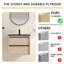 Meuble-lavabo mural simple 24 po avec 2 tiroirs et plateau de lavabo en céramique Loxby-1590546352-1590546353