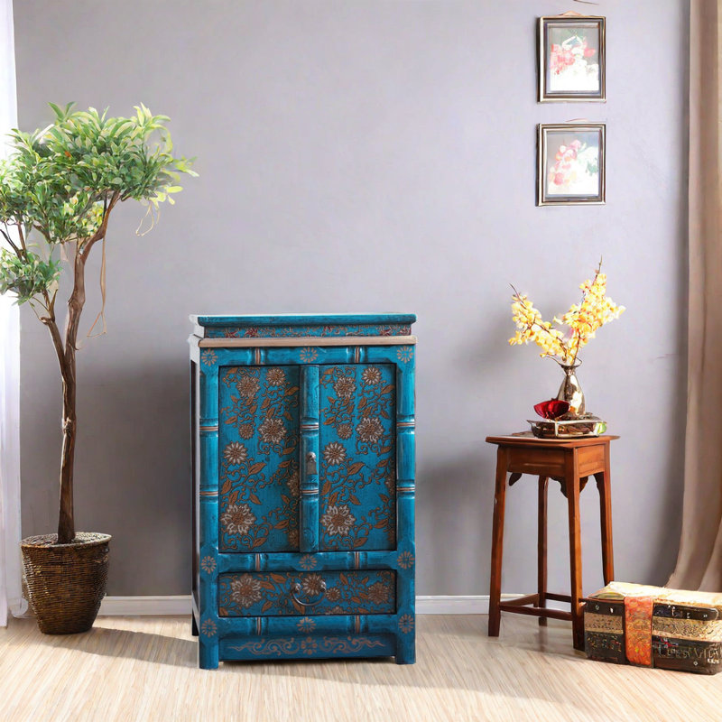 Armoire de véranda rétro en bois massif