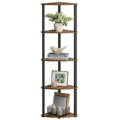 Walery Superfast Toolless Assembly, 5-Tier Corner Bookcase