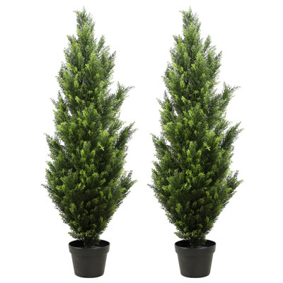 Shirlene Faux Cedar Tree Topiary in Pot