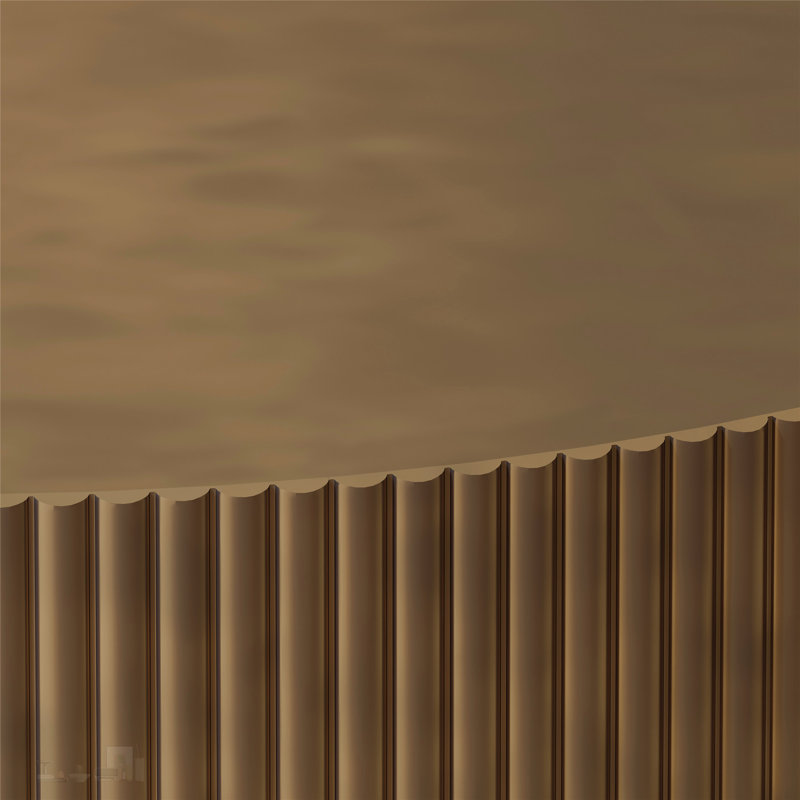 35.83" Stylish And Minimalist Wave Stripe Coffee Table