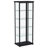 Aero 5-Shelf Display Curio Cabinet With Led And Clear Tempered Glass Shelves Black