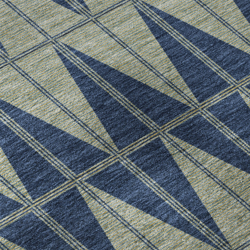 Tapis de qualité supérieure lavable à la machine Mayfield AMF2415, Marine, 1 pi 8 po x 2 pi 6 po