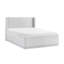 Lit plateforme élégant gris, cadre en contreplaqué, tête de lit à oreilles, placement de matelas Modern Interiors Direct