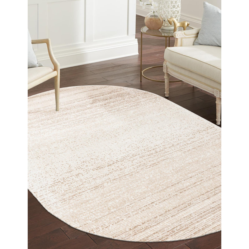 Hulsey Striped Indoor Rug, Oval 7'10" x 10'2"