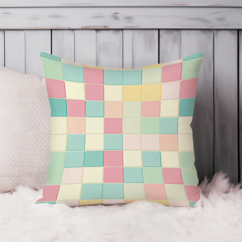 Abstract Abtract Pastel Squares II Retro, 16"H x 16"W