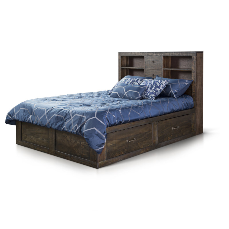 Coweta Solid Wood Bookcase Bed