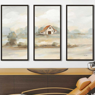 " The Old Farm Landscape " by Silvia Vassileva 3 - Pieces Painting Print