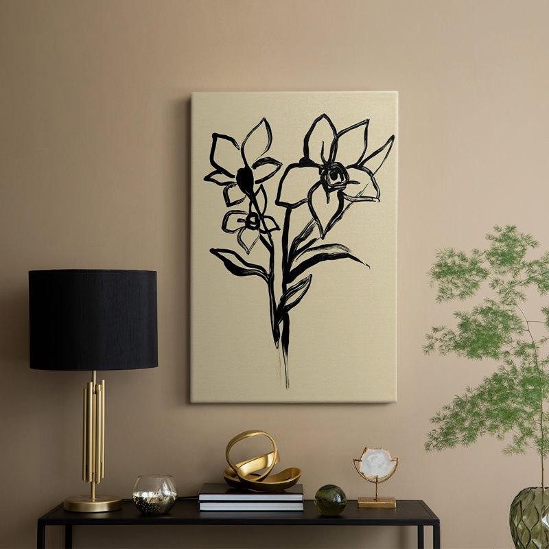 Encre florale I - galerie Cavas sur mesure, H 18 po x l 12 po