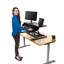 Convertisseur de bureau debout électrique à deux niveaux Inbox Zero Power Pro (noir, 32 po de largeur)-2666426