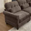 Canapé 3 places avec 2 poufs, accoudoirs arrondis et coussins de soutien lombaire, assise profonde et confortable pour le salon-164982932