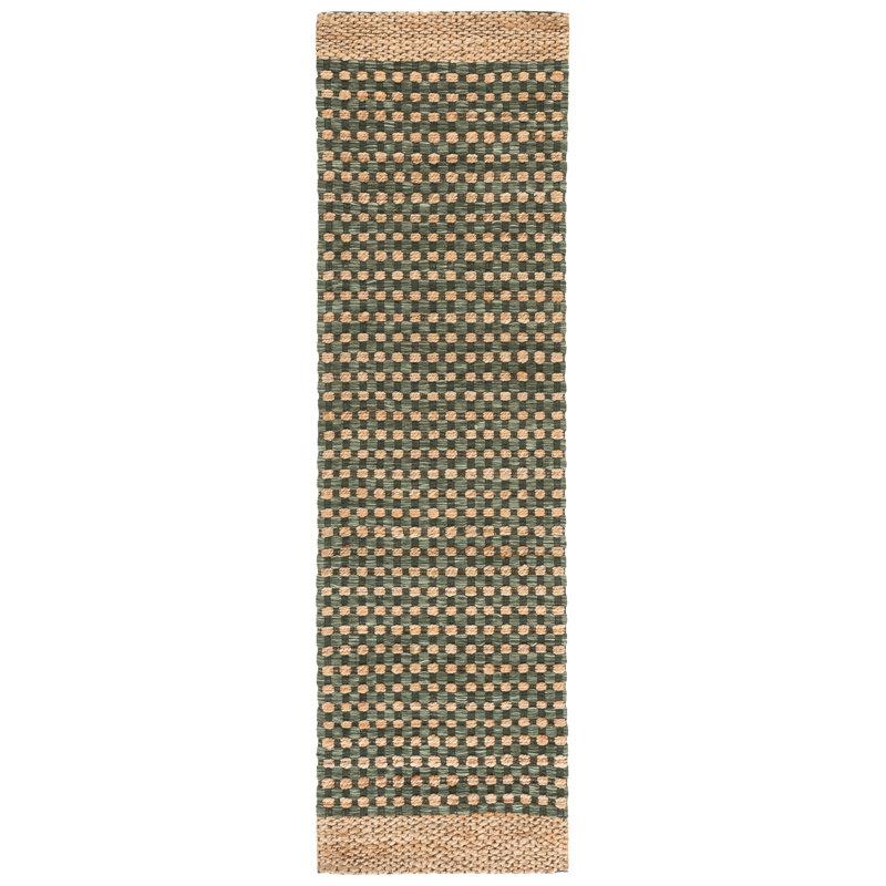 Martha Stewart 9529 Hand Tufted 40% Jute; 40% Wool; 20% Cotton Geometric Rug, Runner 2'3" x 8'