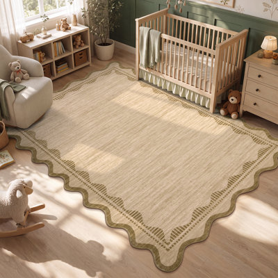 Tapis lavable Modern Border pour salon, chambre à coucher, couloir