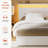 Livia King Bed with 4 Drawers & Storage Headboard, Adjustable LED Light and Charging Station, No Box Spring Needed, White-1921350642-1913473744