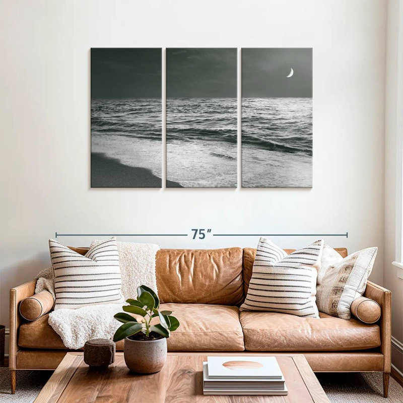 Gillard Moonrise Beach BW, H 36 po x l 57 po