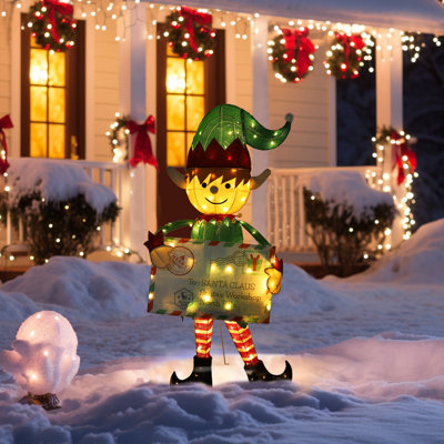 Gutierrez 4.8' Lighted Metal Elf Decor
